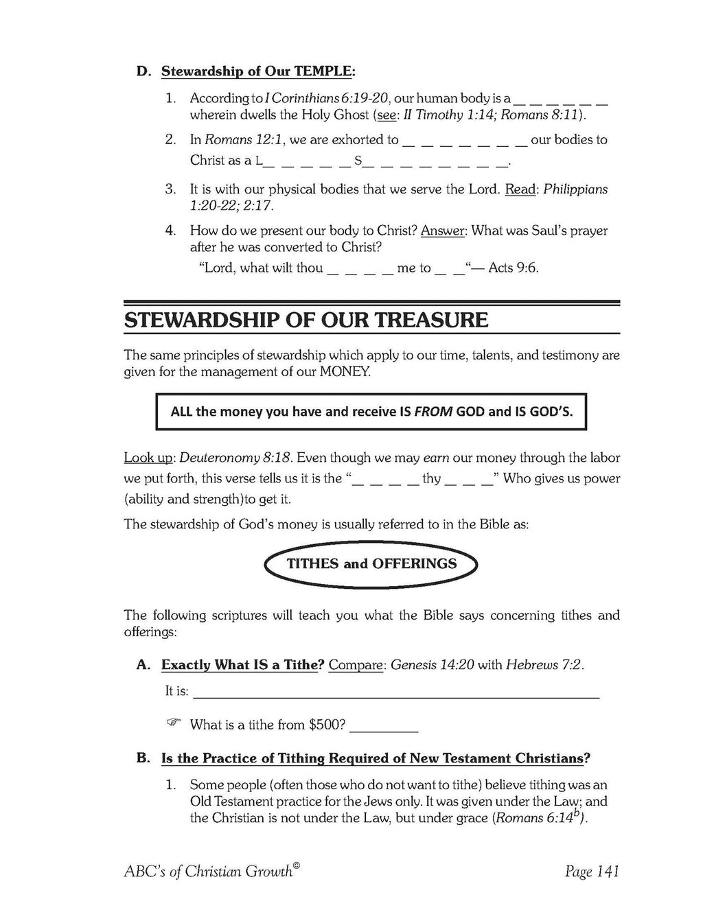 The ABC's of Christian Growth