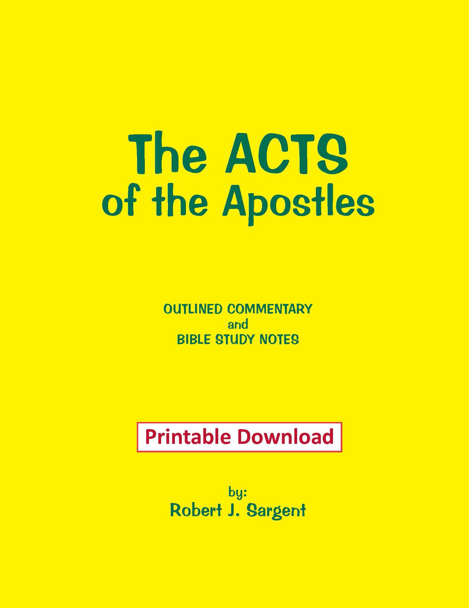 The Acts of The Apostles