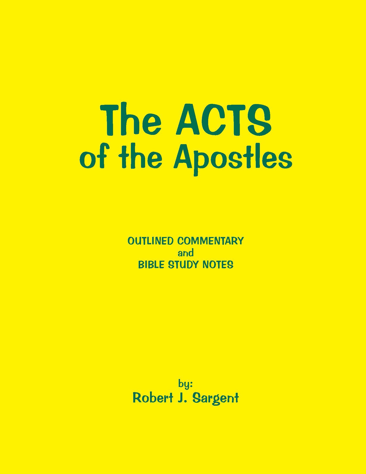 The Acts of The Apostles