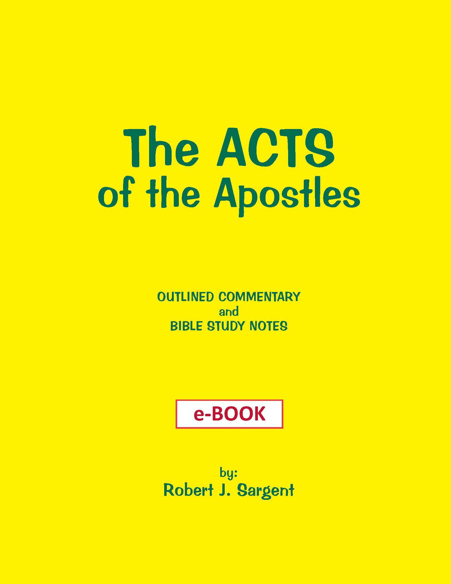 The Acts of The Apostles