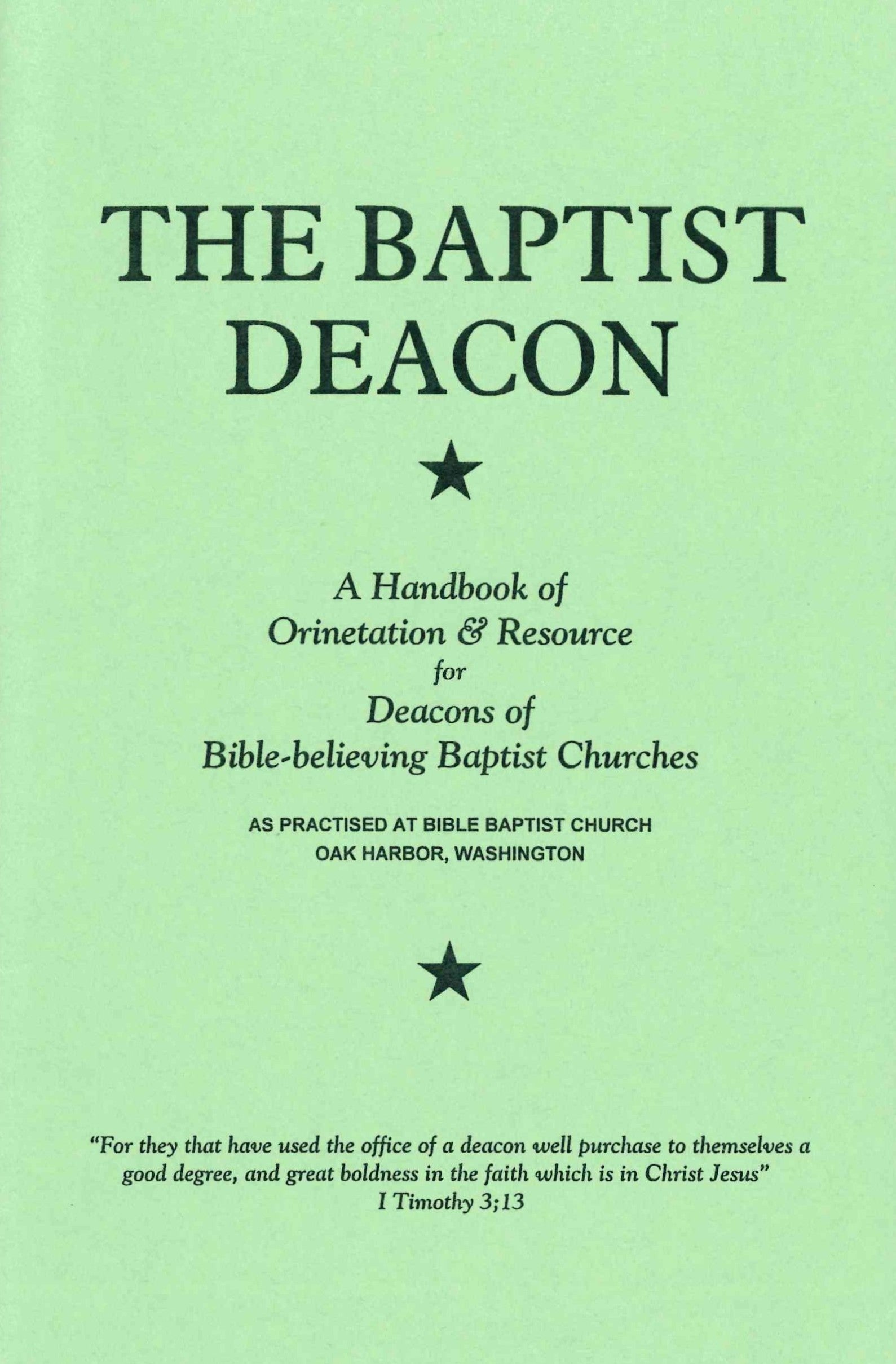 The Baptist Deacon