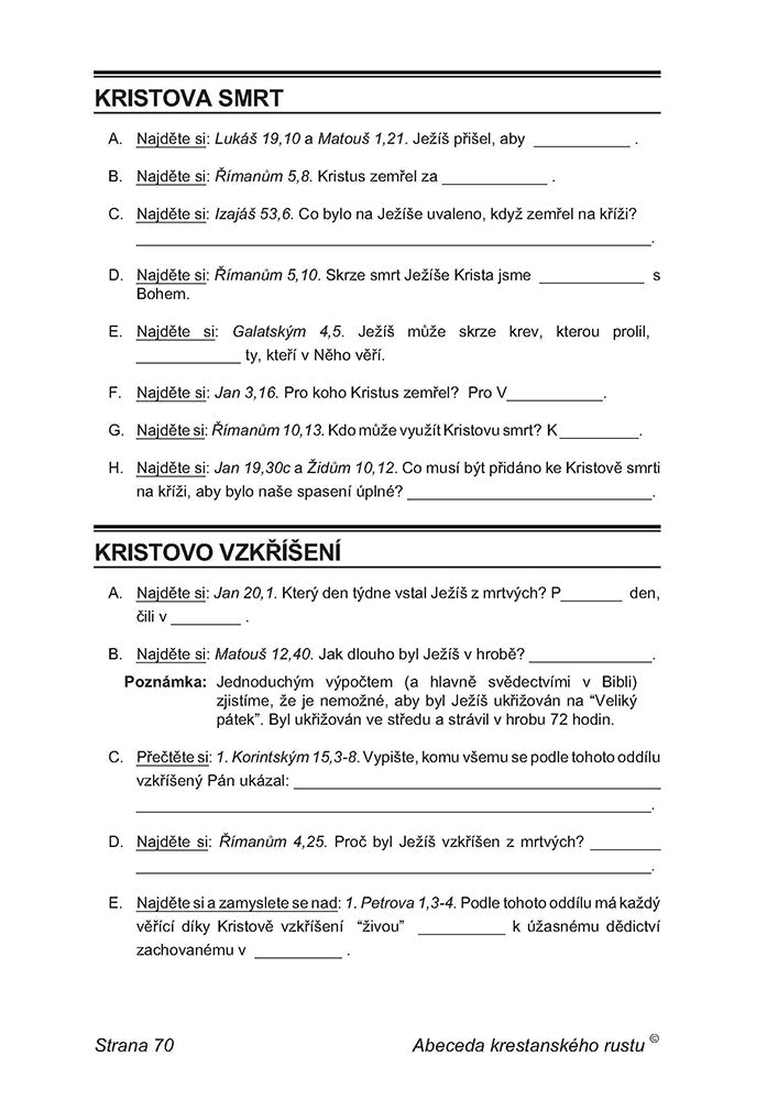 The ABC's of Christian Growth (Czech)