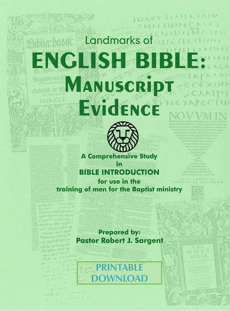 English Bible: Manuscript Evidence