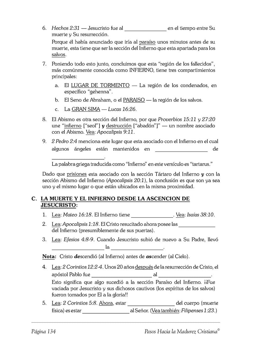 Los Primeros Pasos Madurez Cristiana