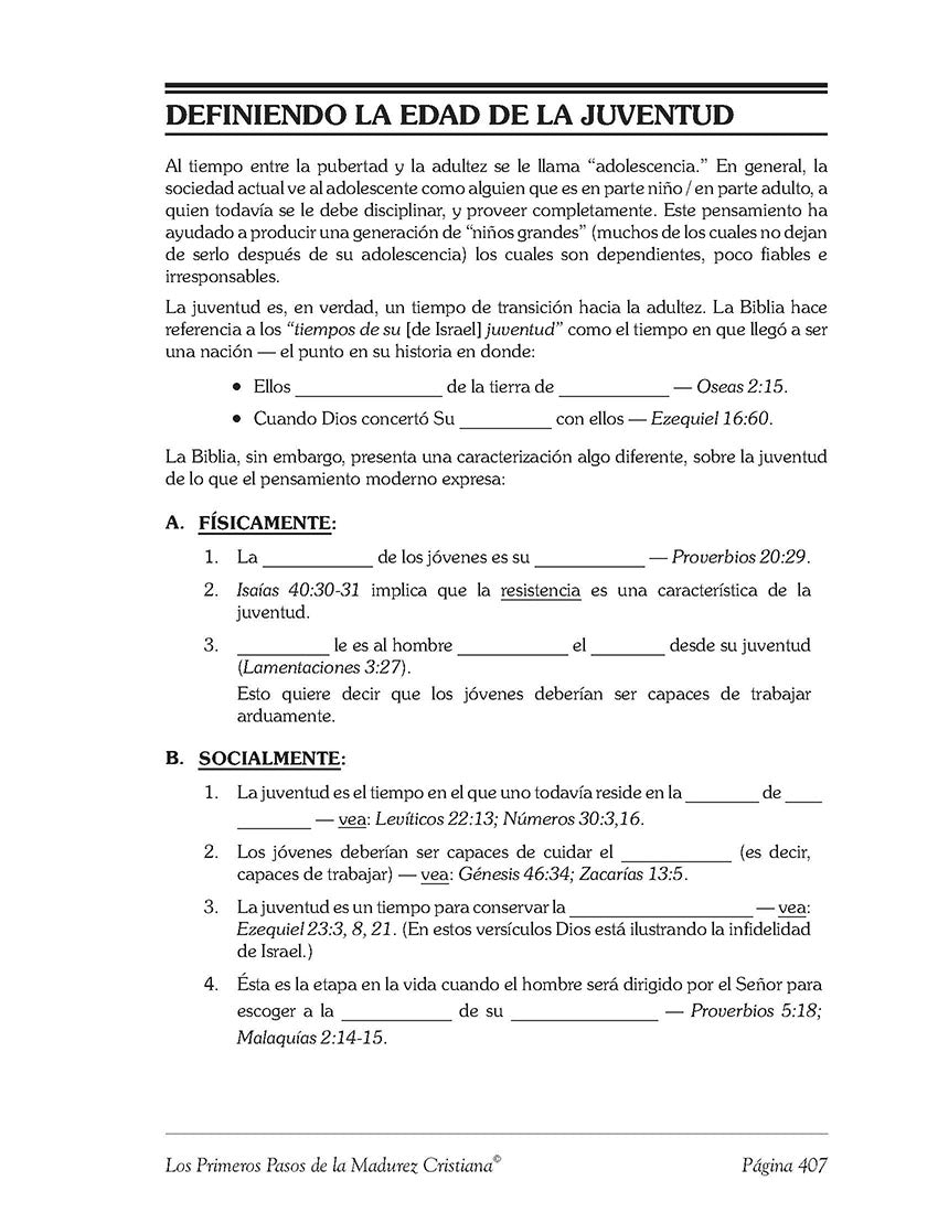 Los Primeros Pasos Madurez Cristiana