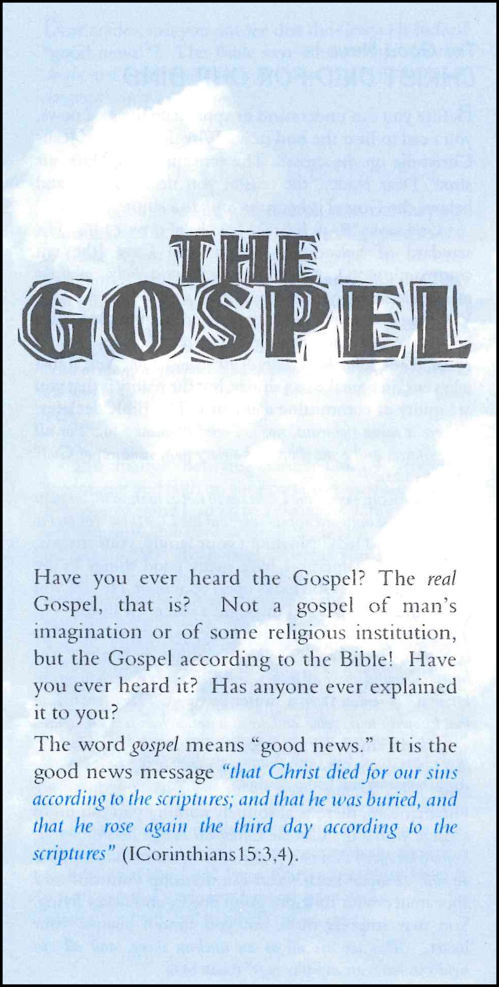 The Gospel Tract